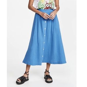 NWOT Xirena Blue Midi Skirt Size M